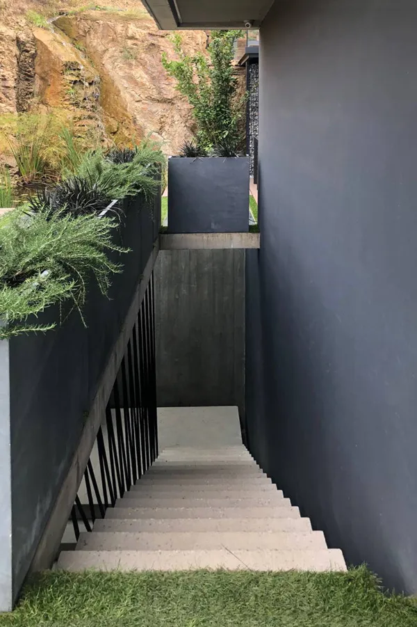 Marches d'escalier en béton coulé