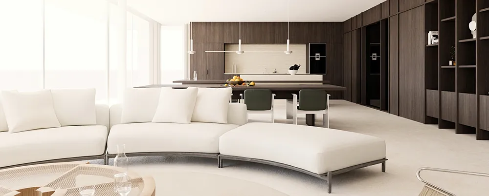 Project d'architecture d'intérieur en bois foncé d'une maison des Monts d'or, près de Lyon