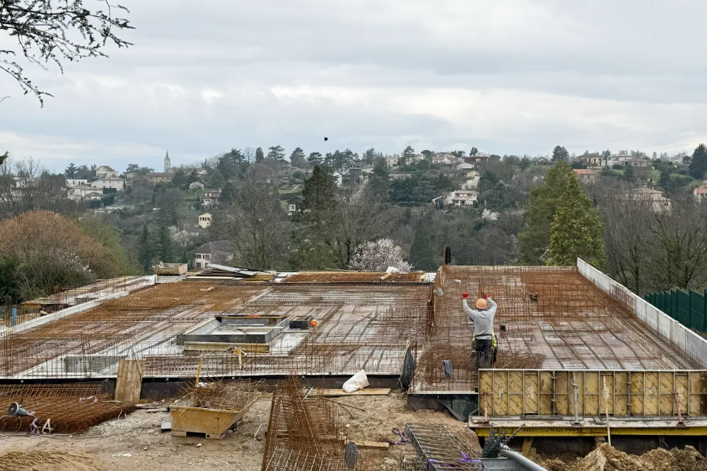 Construction en béton banché à Saint-Cyr au Mont d'Or