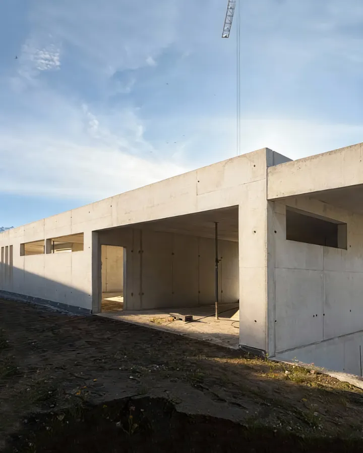 Maison en béton laissé apparent pour l'esthétique